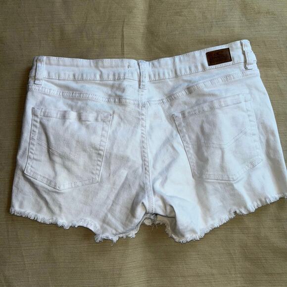 O’neill Raw Hem Distressed DENIM SHORTS white size 9 - Picture 8 of 10